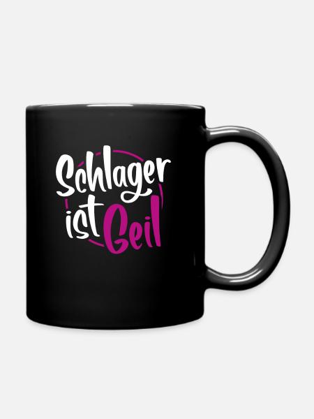 Schlager - Tasse einfarbig - Schwarz