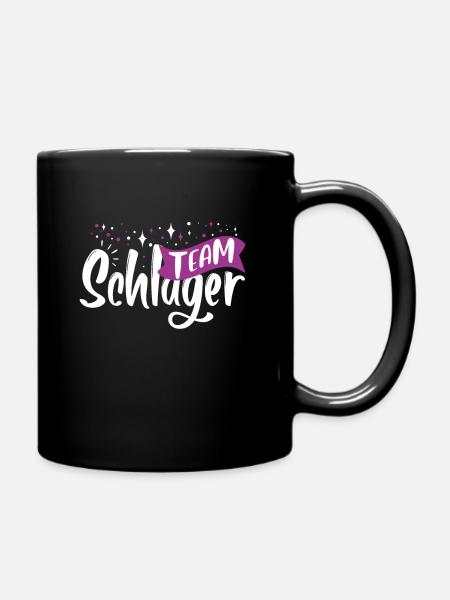 Team Schlager - Tasse einfarbig - Schwarz