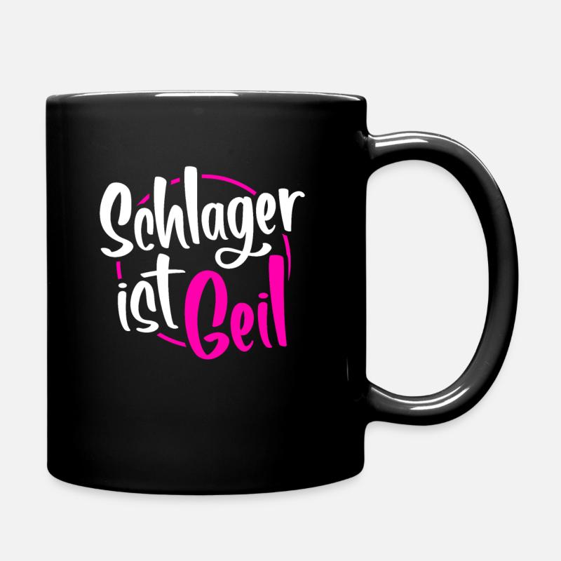 Schlager Musik - Tasse einfarbig - Schwarz
