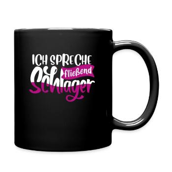Deutscher Schlager - Tasse einfarbig - Schwarz - Rechts