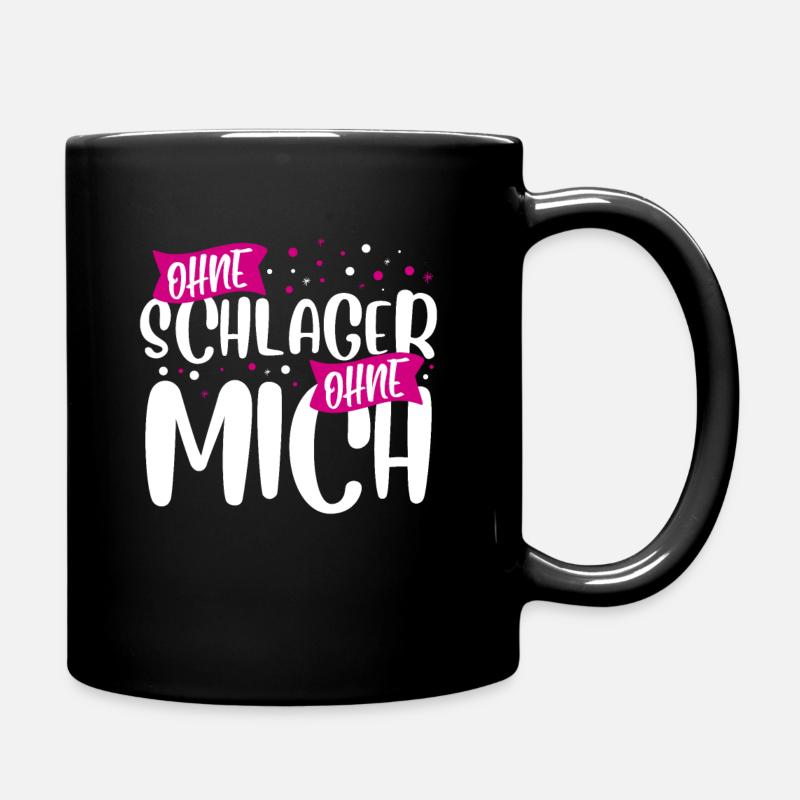 Schlager - Tasse einfarbig - Schwarz