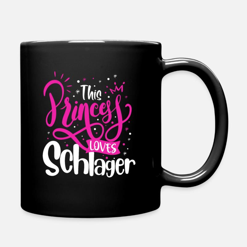 Schlager Prinzessin - Tasse einfarbig - Schwarz