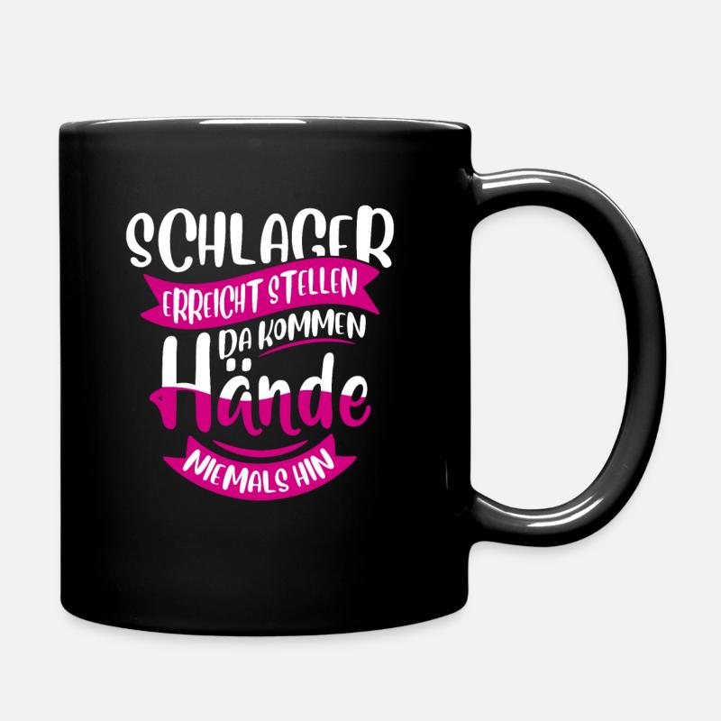 Schlager - Tasse einfarbig - Schwarz