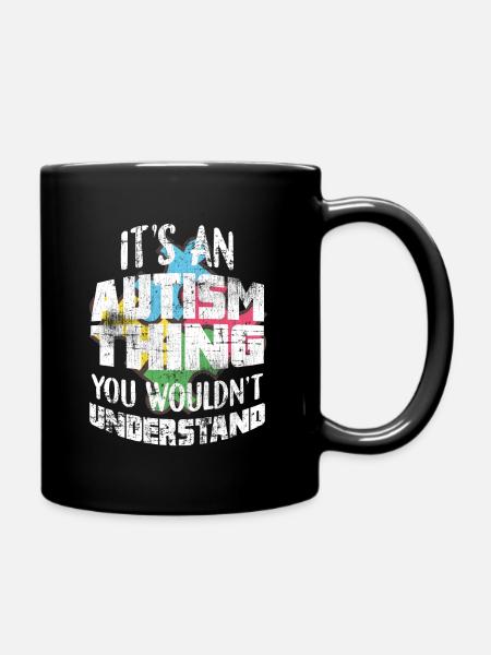 autism - Full Colour Mug - black