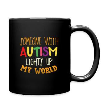Autismus Autist - Tasse einfarbig - Schwarz - Rechts
