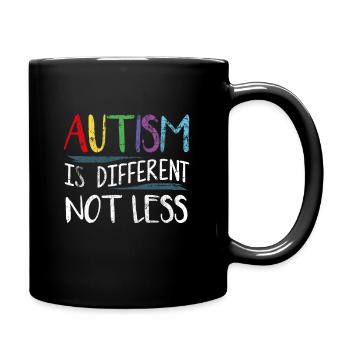 Autist Autismus - Tasse einfarbig - Schwarz - Rechts