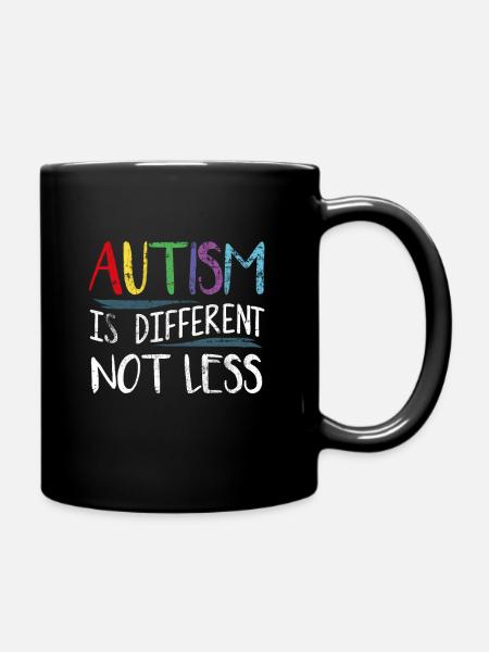 Autistic autism - Full Colour Mug - black