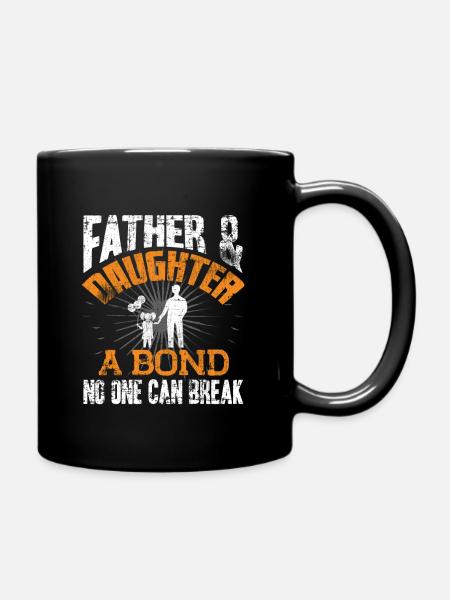 Dad and daughter - Full Colour Mug - black