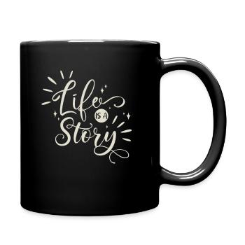 Citation de la vie - Mug uni - noir - Droite