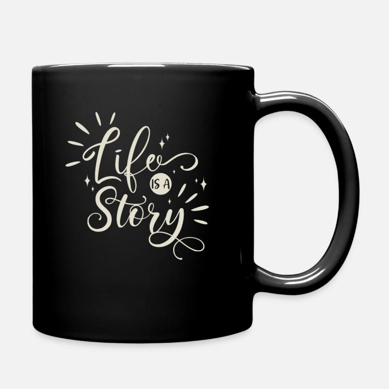 Leben Zitat - Tasse einfarbig - Schwarz