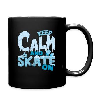 Eislauf Schlittschuhe - Tasse einfarbig - Schwarz - Rechts