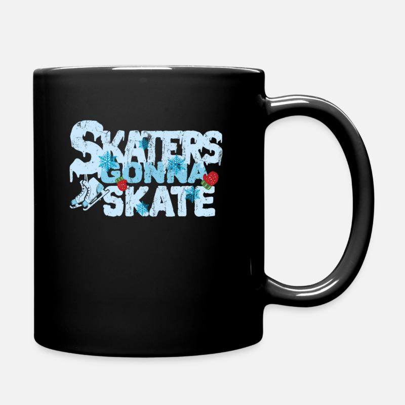 Schlittschuh Eislaufen - Tasse einfarbig - Schwarz