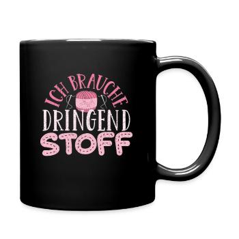 Nähen - Tasse einfarbig - Schwarz - Rechts