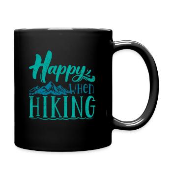 Hiking mountains - Full Colour Mug - black - Right