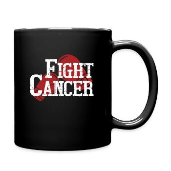 Krebs bekämpfen - Tasse einfarbig - Schwarz - Rechts