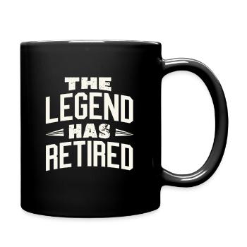 La légende est à la retraite - Mug uni - noir - Droite