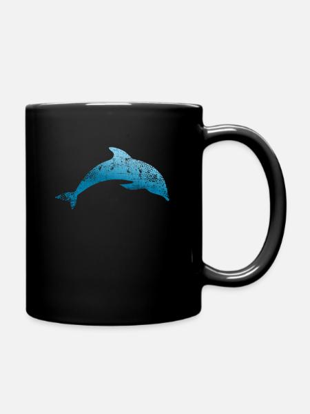 dolphin - Full Colour Mug - black