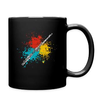 flûte - Mug uni - noir - Droite