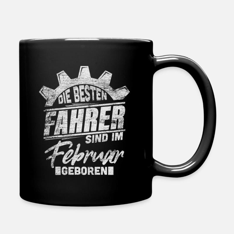 Auto Geburtstag im Februar - Tasse einfarbig - Schwarz