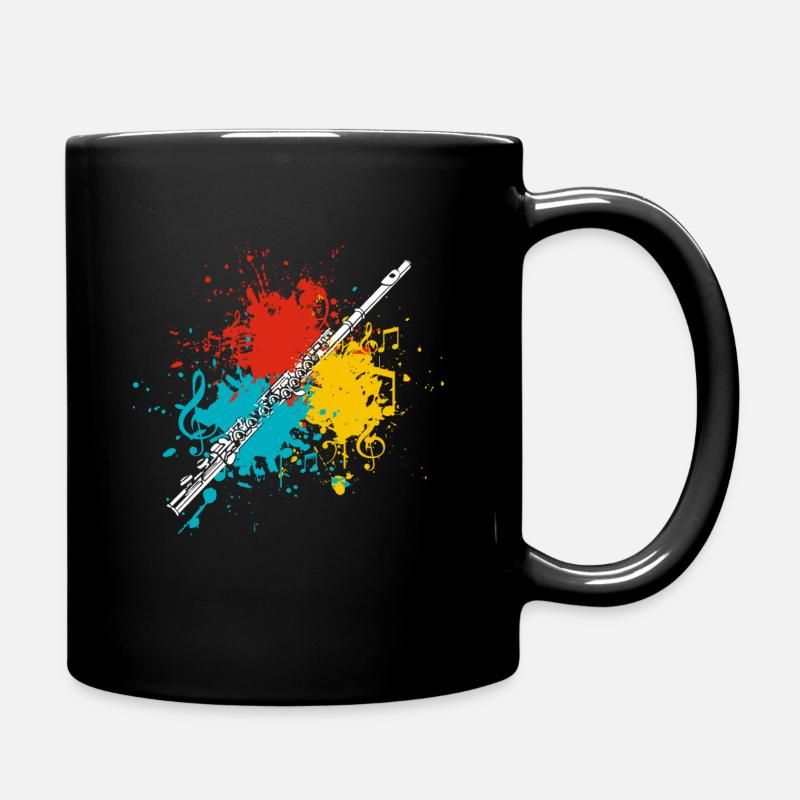 Querflöte - Tasse einfarbig - Schwarz