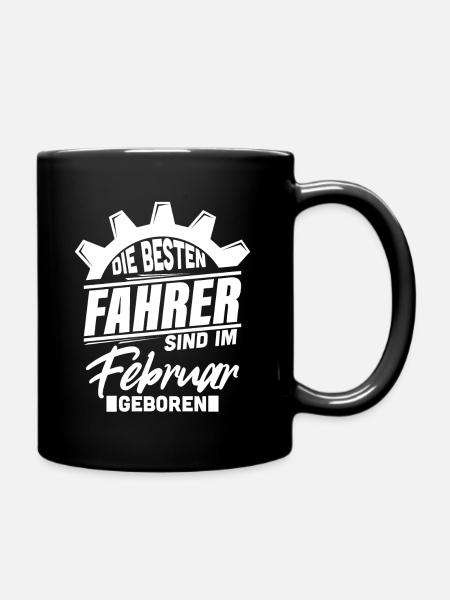 Autofahrer Auto - Tasse einfarbig - Schwarz