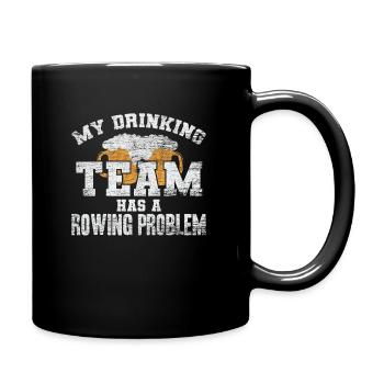 Rowing beer - Full Colour Mug - black - Right