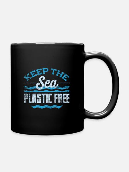 Plastik Umweltschutz - Tasse einfarbig - Schwarz