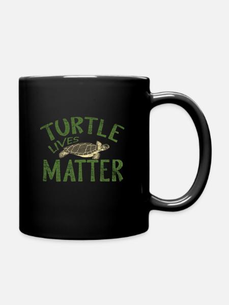 Schildkröte - Tasse einfarbig - Schwarz