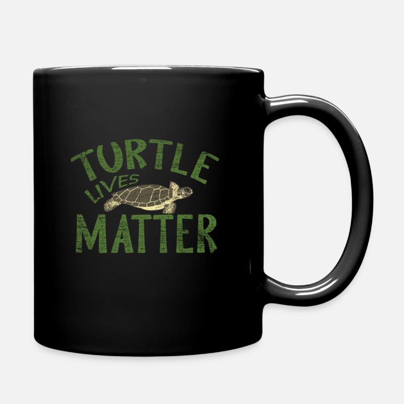 Schildkröte - Tasse einfarbig - Schwarz