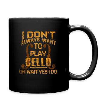 Cello - Tasse einfarbig - Schwarz - Rechts
