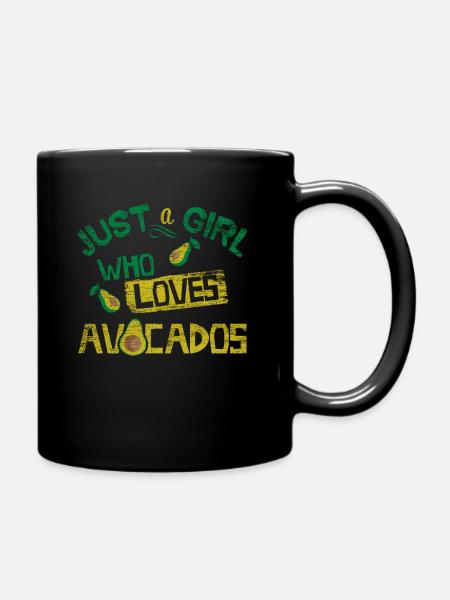 Avocado Mädchen - Tasse einfarbig - Schwarz