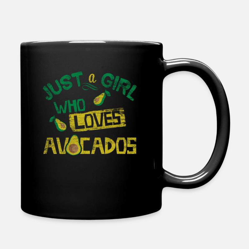 Avocado Mädchen - Tasse einfarbig - Schwarz