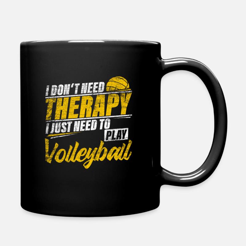 Volleyball - Tasse einfarbig - Schwarz