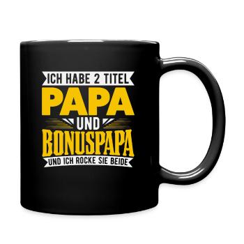 Bonuspapa Stiefvater - Tasse einfarbig - Schwarz - Rechts