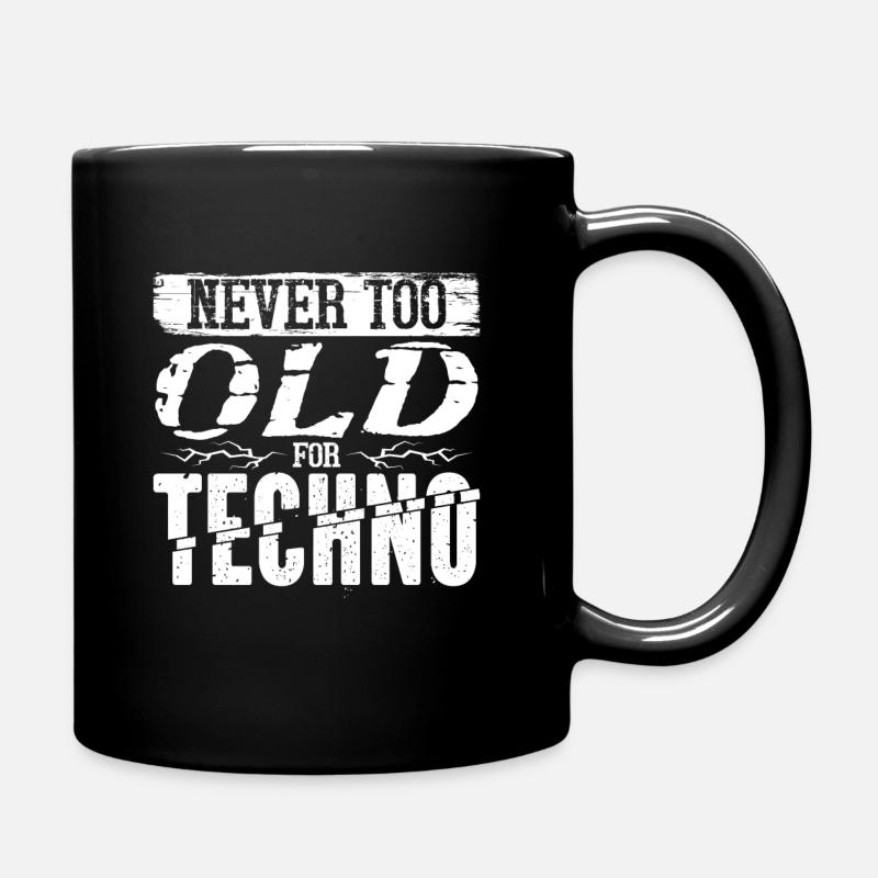 Techno - Tasse einfarbig - Schwarz