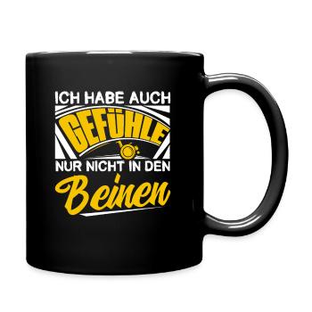 Querschnittsgelähmt Rollstuhl - Tasse einfarbig - Schwarz - Rechts