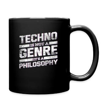 Musique techno - Mug uni - noir - Droite