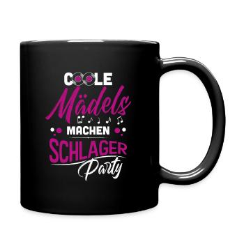 Schlager Mädels - Tasse einfarbig - Schwarz - Rechts