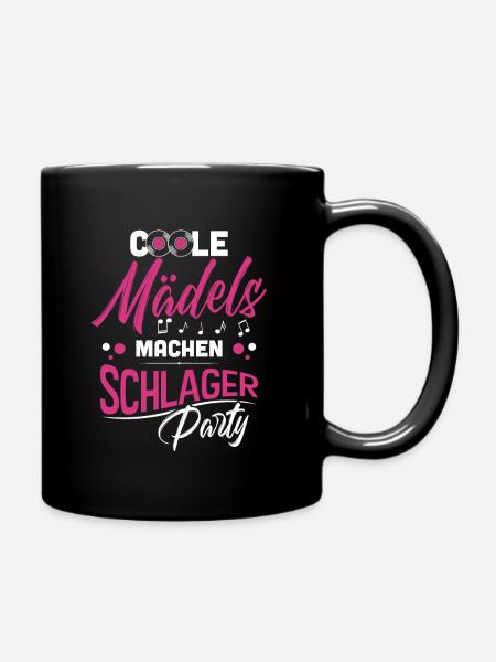 Schlager Mädels - Tasse einfarbig - Schwarz