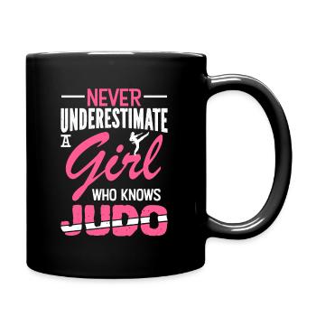 Fille de judo - Mug uni - noir - Droite
