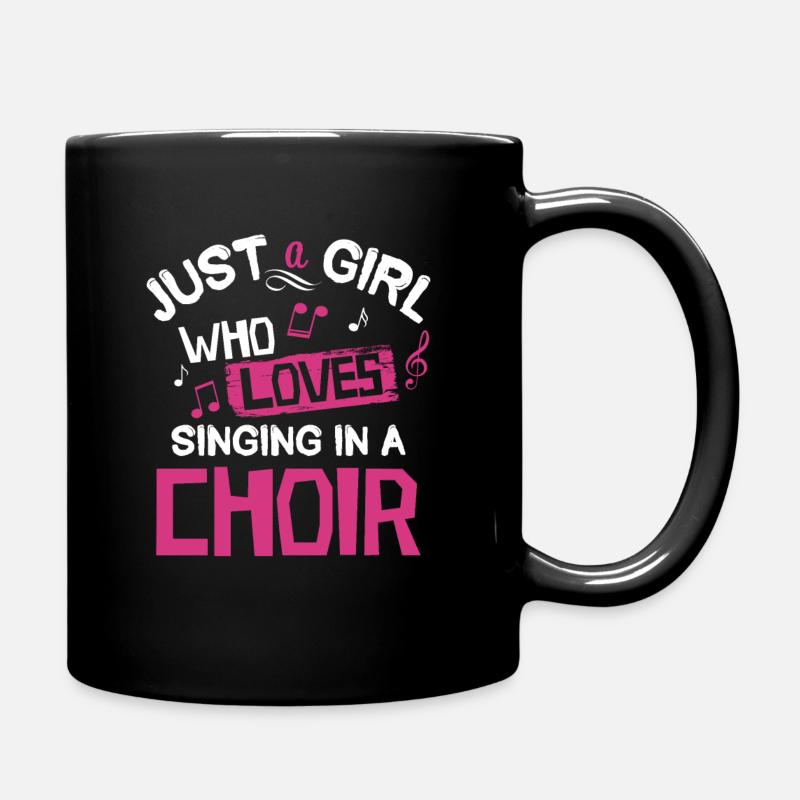 Choir girl singer - Full Colour Mug - black