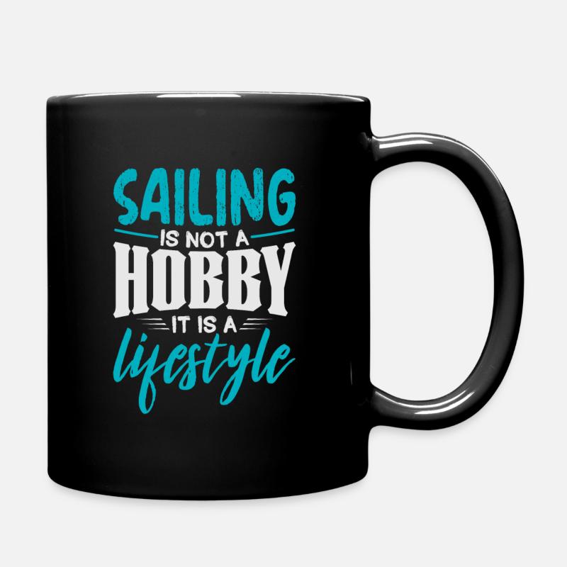sailing - Full Colour Mug - black