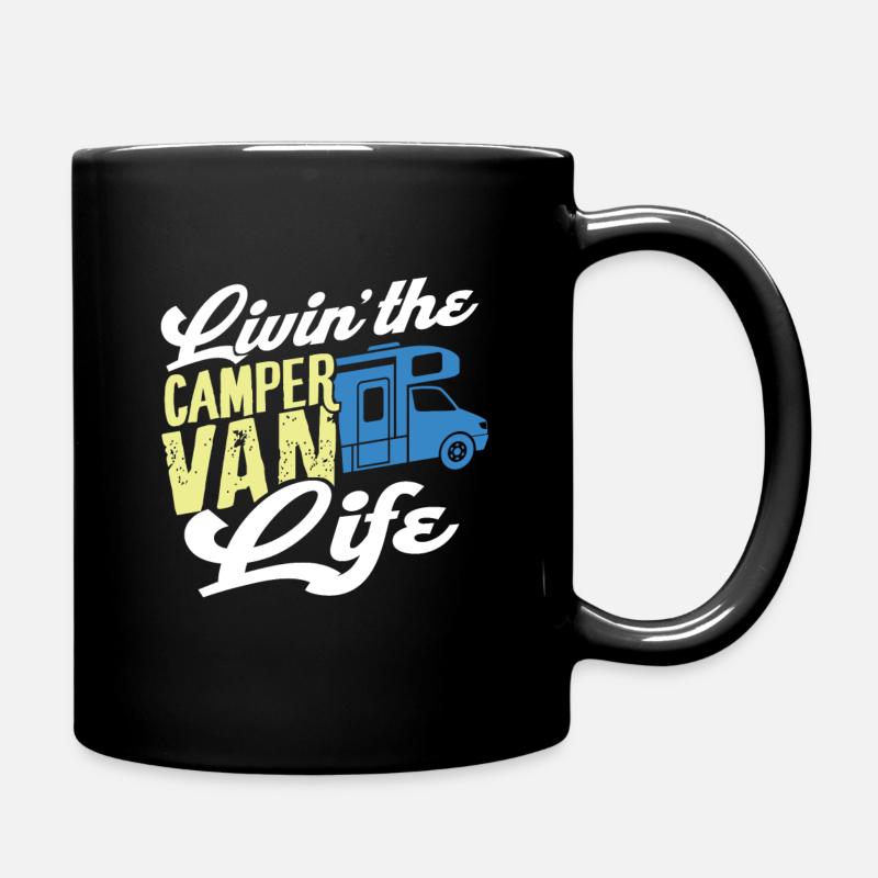Camper Van - Tasse einfarbig - Schwarz