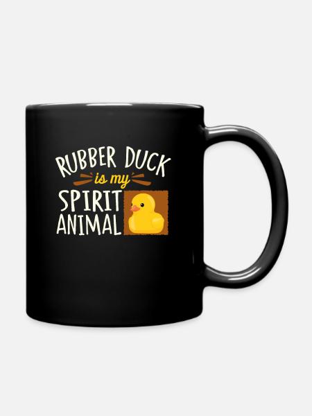 Badeente - Tasse einfarbig - Schwarz