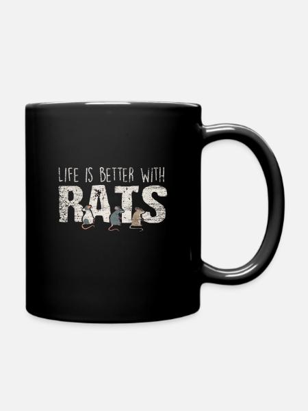 Ratte - Tasse einfarbig - Schwarz