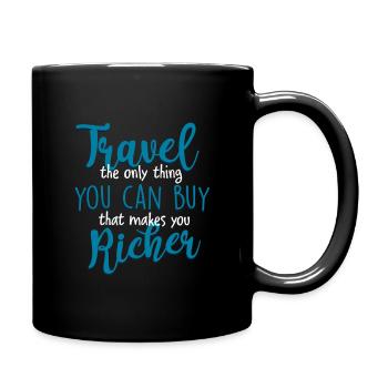 to travel - Full Colour Mug - black - Right