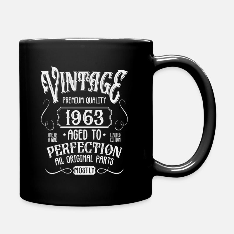 Anniversaire né en 1963 - Mug uni - noir
