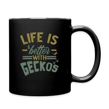 Gecko - Tasse einfarbig - Schwarz - Rechts