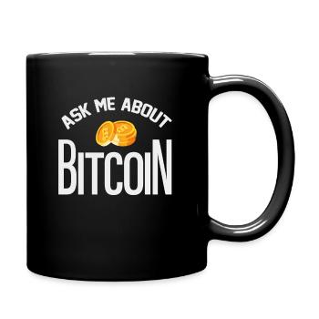 Bitcoin - Tasse einfarbig - Schwarz - Rechts