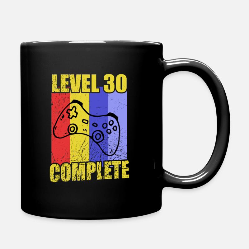 30. Geburtstag Level 30 Complete Geschenk - Tasse einfarbig - Schwarz